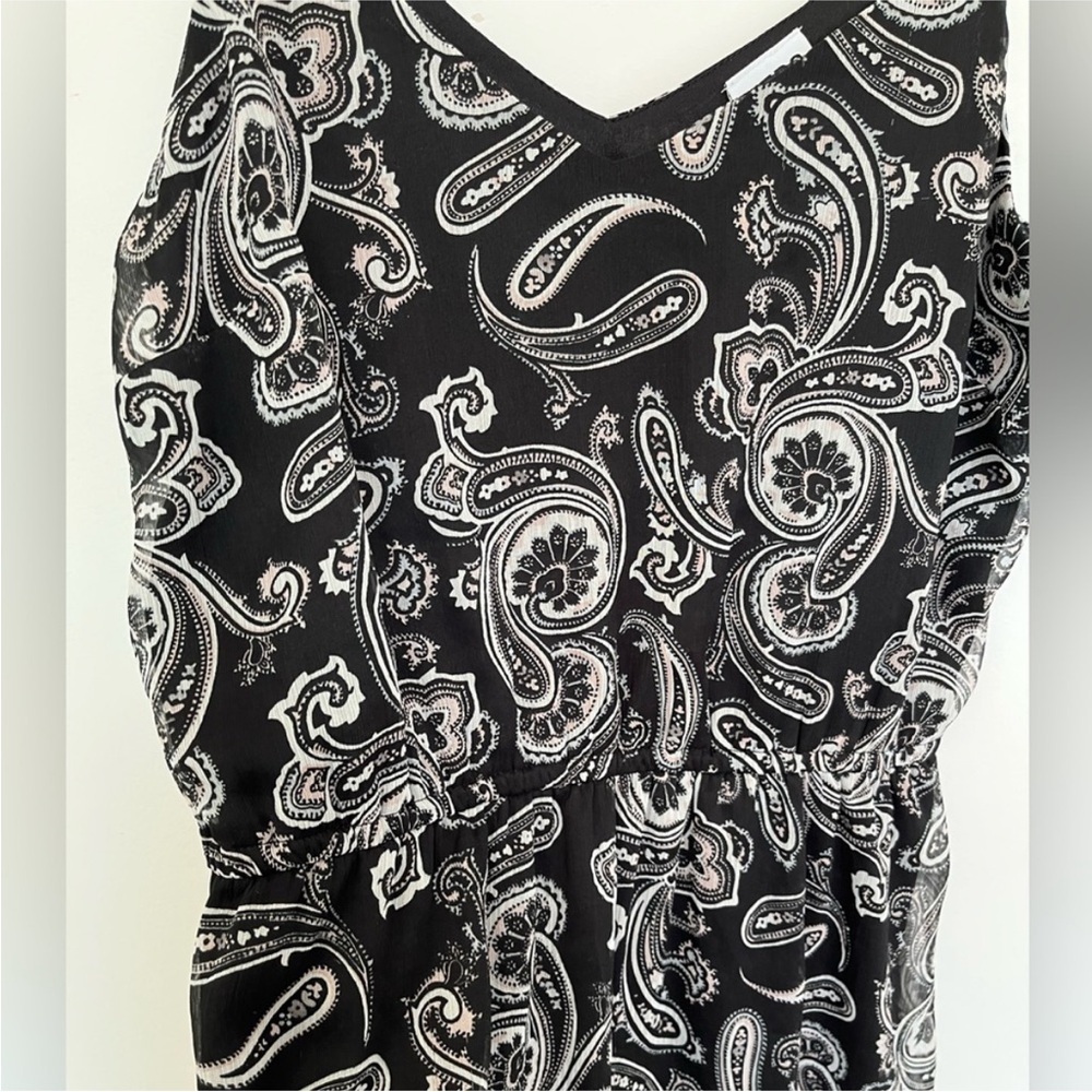Vero Moda Black and White Paisley Mini Dress Size S - Picture 3 of 5